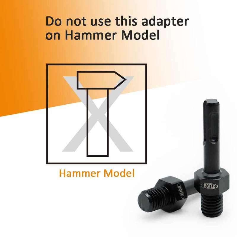 BGTEC Core Drill Adapter 5/8“-11 Male Thread to SDS Plus