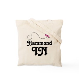 CafePress Hammond Indiana Butterfly Tote Bag Reusable Natural Beige Canvas Shopping Bag