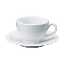 SIRO Thick Cafe Cup and Saucer | Cup & Saucer [4.7 x 3.7 x 2.4 inches (12 x 9.5 x 6.2 cm) (250cc)]