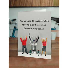 Bold & Bright - Funny Birthday Card - ‘Fitness Passion’ - Hilariously Funny Cards For Men Women - Cheeky Cards For Him Her Male Female Friends Mates Partner - Novelty Humour Cards