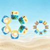Ocean Beach Press on Toenails with Seashell Design Short Square