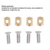 4 Sets Surfboard Screw Plate Copper Seawater Erosion Resistant Fins