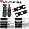 Feotech 120 PCS Solar Connectors Male & Female Panel Cable