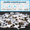 Mynoozi Pack of 200 Plasterboard Dowels and Screws (50 White