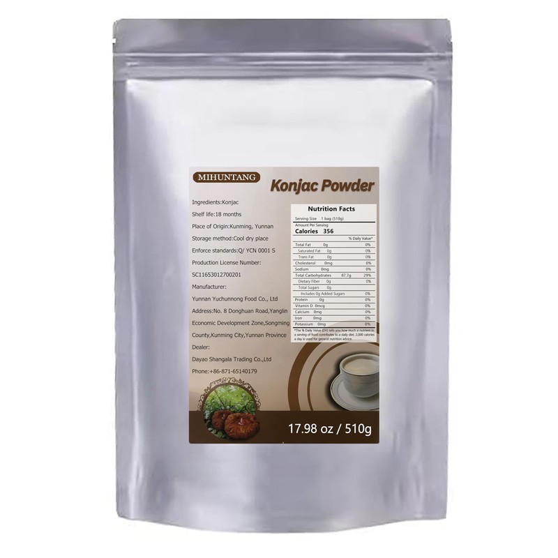 Konjac flour 17.63oz Meal substitute Rough grains for catering Instant