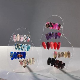 Nail art tip exhibition display board 2 types of transparent acrylic art board - Acrylic exhibition art board-04 / 네일아트 팁전시 진열판 투명 아크릴 아트판 2종 - 아크릴 전시아트판-04