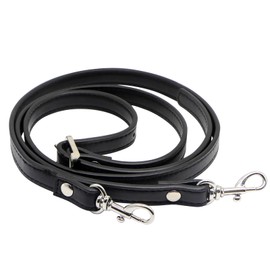 TAIYOU Black PU Leather Bag Strap Adjustable Shoulder Strap Crossbody Leather Strap Replacement Strap for Shoulder Bag Handbag Thin Shoulder Strap 115 cm Women's Bag Accessories, black