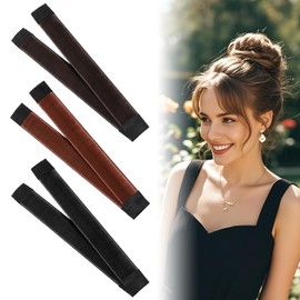 cobee 3 Pcs Bun Makers for Women's Hair, Ballet Bun Kit Donut Bun Maker Accessories, French Braid Tool Curler Roller Dish Headbands for Women Kids Long Short Hair(Mixed Color)