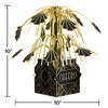 Creative Converting Centerpiece, 9" x 10", Black and Gold