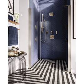 Moen 161951BN Curved Shower Arm with Wall Flange, Brushed Nickel