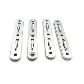 Antrader Wood Bed Rail Connecting Fittings, 5 Inch Zinc Round Bed Hook, Set of 4
