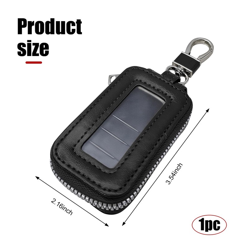 gunroil 1 PC Double Layer Car Keychain Box, Leather Car