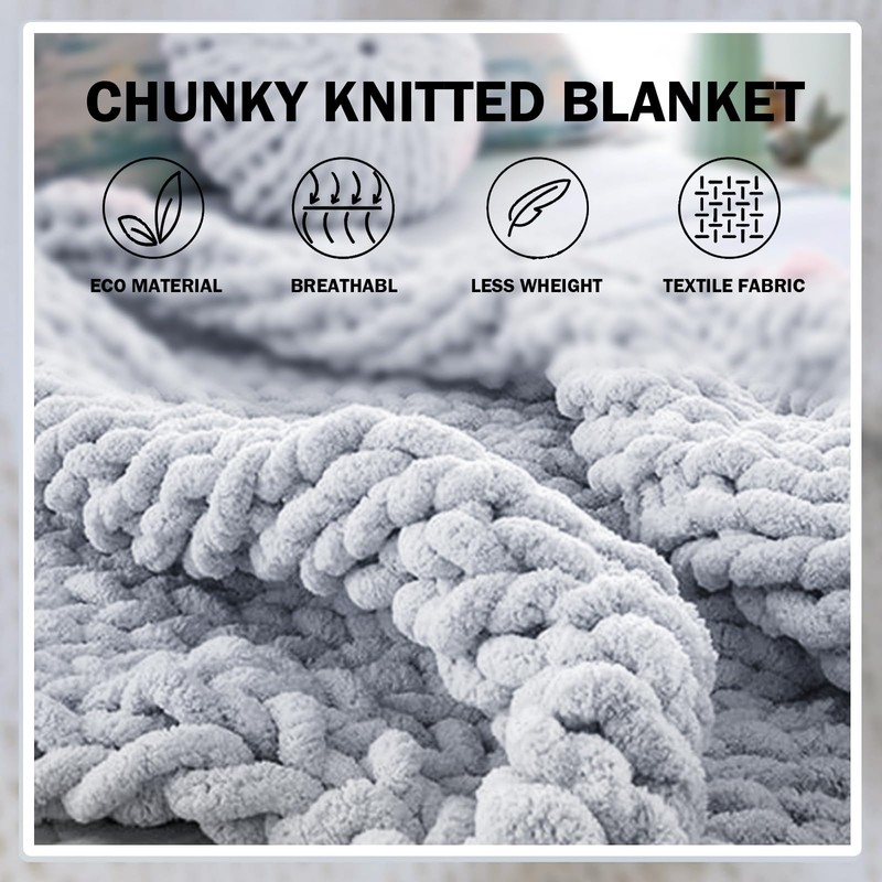 YushengTai Thick Wool, Pack of 2, 500 g, Light Grey