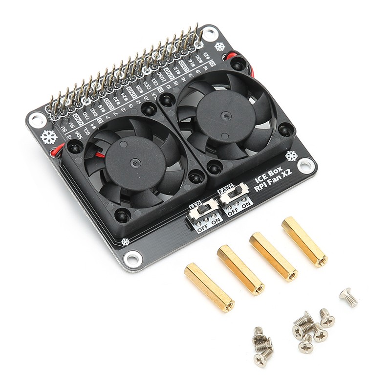 Cooling Fan for Raspberry Pi Heat Sink Expansion Board LED
