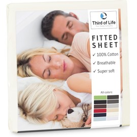 Fitted Sheet 90 x 200 cm Made of 100% Natural Cotton, The Breathable and Lint-Free Alba Flat Sheet is Elastic and Soft, Designed in Germany, Durable Jersey Duvet Cover, 90 x 200 cm