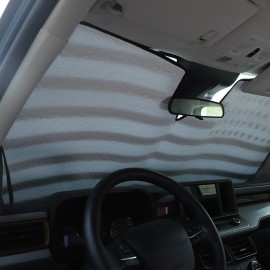 encar88_8 USA Flag Front Windshield Sunshade UV Block Visor Cover For Ford Maverick 22 up