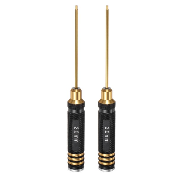 sourcing map 2pcs RC Hex Screwdriver 2mm Titanium Hexagon Screwdrivers
