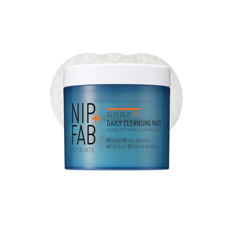 Nip + Fab Glycolic Fix Daily Cleansing Pads, 60 Pads