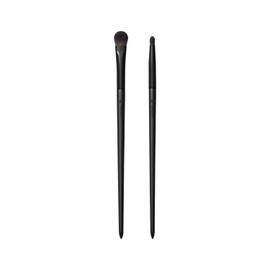 Morphe Vegan Bold Eyeshadow Brush Duo - Vegan Makeup Brushes for Powder, Cream & Liquid Formulas - Cutting-Edge Synthetic Bristles - Includes V202 & V203 (2 Count)