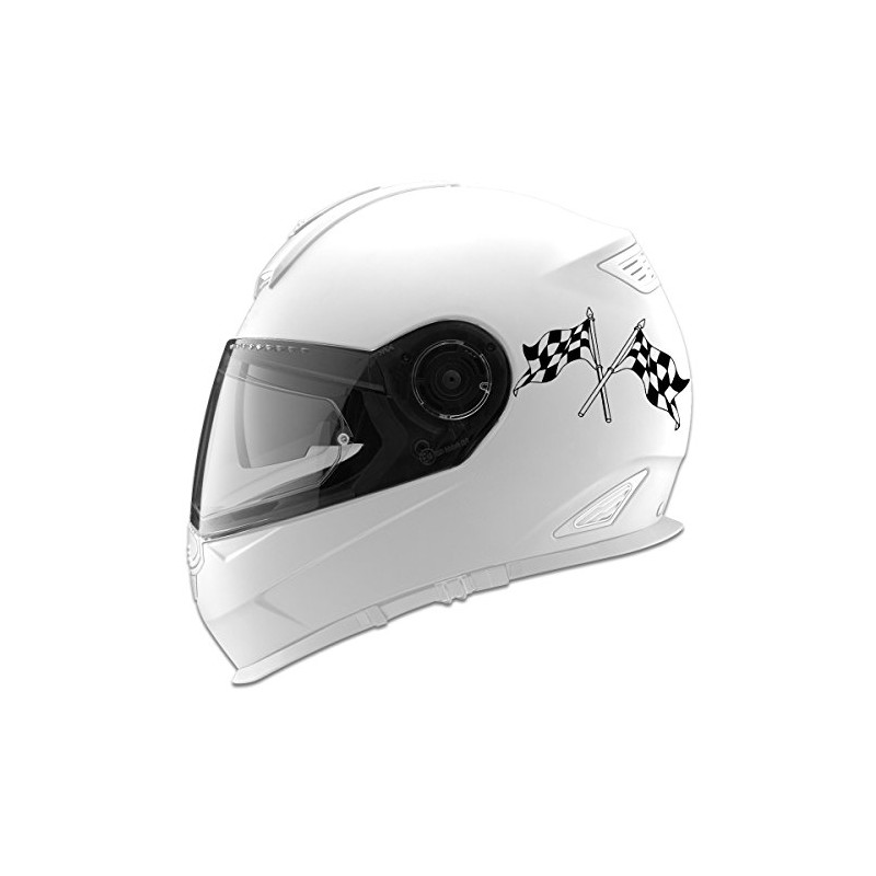 Crossed Checkered Racing Flags Auto Car Racing Motorcycle Helmet Decal
