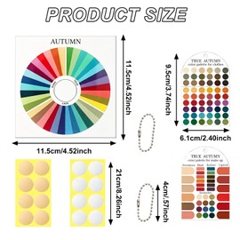 5pcs Deep Autumn Color Analysis Palette Draping Kit