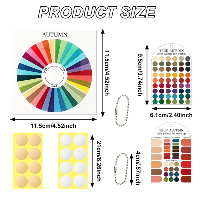 5pcs Deep Autumn Color Analysis Palette Draping Kit