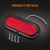 6PCS 6 Inch Oval LED Trailer Tail Lights, 4 Red