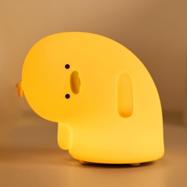 VTIGER Why Duck Night Light, LED Squishy Cute Lamp, Silicone Duck Light for Kids, Dimmable Girls Baby Bedroom Nightlight, Rechargeable Touch Lamp for Breastfeeding Nursery Decor