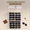 AUTOARK Pine Wood 16 Piece Eyeglasses Storage and Sunglass Glasses