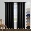 KOUFALL Black Curtains for Bedroom,Sheer 84 Inches Long Grommet Faux