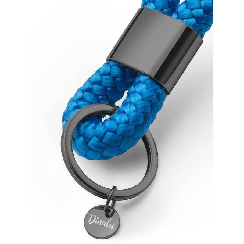 Dinalu Key Pendant Made of Sailing Rope with Black Metal,