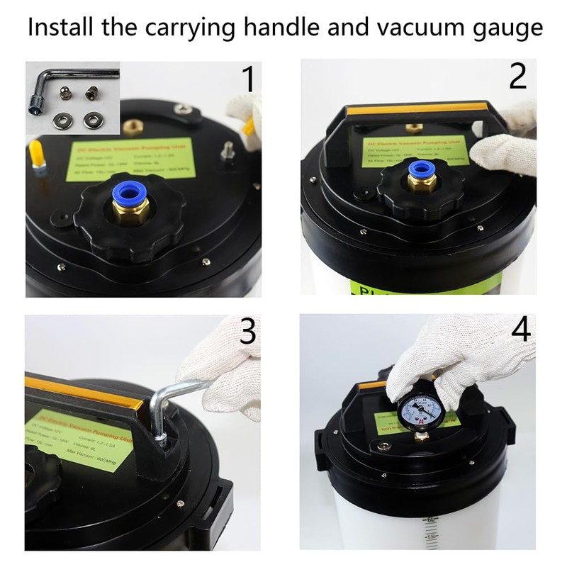PlaYaTa Electric DC12V Vacuum Oil Changer Drain Pump; Vacuum Liquid
