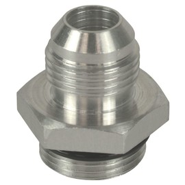 Derale 59108 -8AN x 5/8"-18 Aluminum Adapter Fitting, Silver