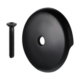 3-1/8" Bathtub Overflow Drain Cover, Single Hole Tub Overflow Drain Cover with Screw Kits, Matte Black Overflows Face Plate Bathtub for Most Standard Bath Tub Drains