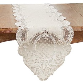 Timeless Beauty Embroidered Lace Table Runner