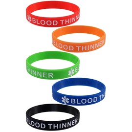 Max Petals 5 Pack - BLOOD THINNER Silicone Bracelet Wristbands