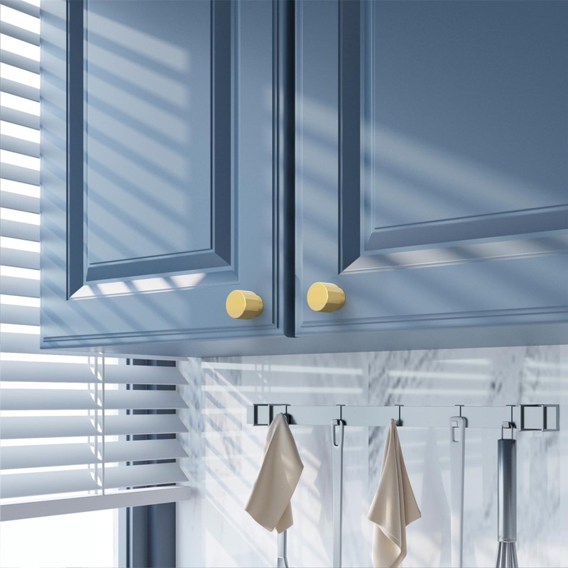 Amerdeco UK0075 Pack of 10 Furniture Knobs Cupboard Knobs Gold