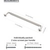 Amerdeco 10 Pack Brushed Satin Nickel Cabinet Pulls 6.3 Inch(160mm)