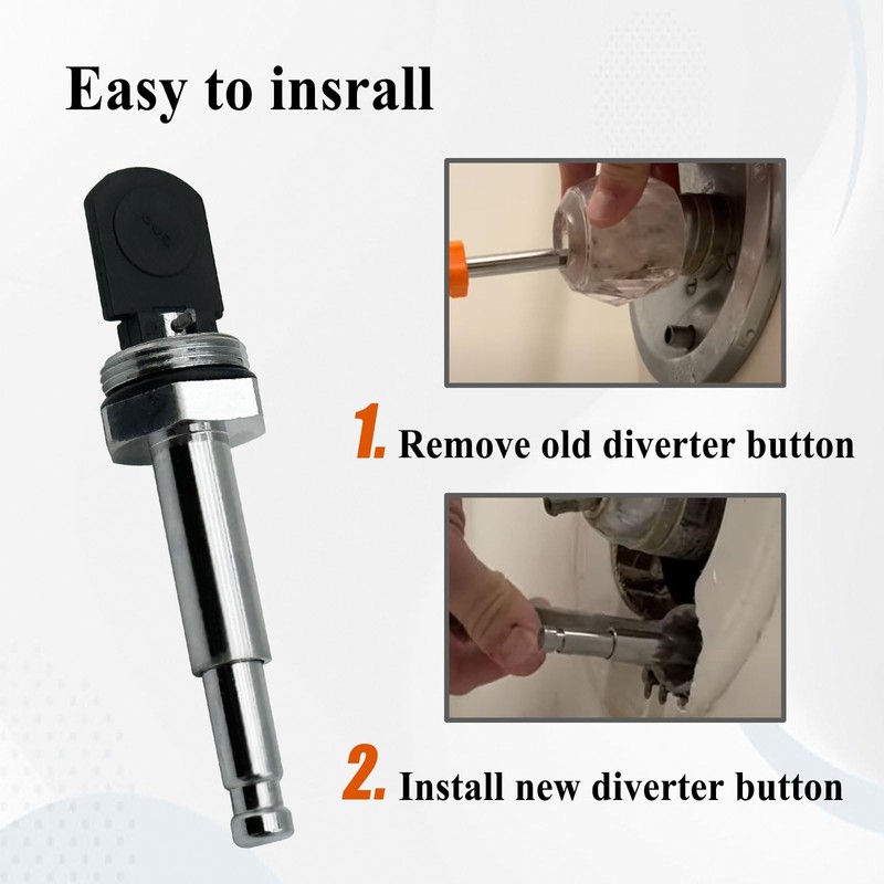 Ebrmeiwo RP5649 Stainless Steel Push Button Diverter, Compatible with Tub