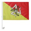 Sicily Car Flag 18'' x 12'' - Italy - Sicilian