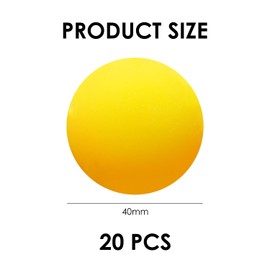 XMNIVATE 20 Pieces Yellow Ping Pong Balls, Ping Pong Party Games, Plastic Ping Pong Balls, Party Decorations, Suitable for Family Games, School Activities, Beginner Training