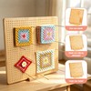 9x9 Inch Crochet Blocking Board, Bamboo Granny Square Blocking Mat
