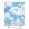 LIGHTINHOME Blue Sky Backdrop Cloud Shower Curtain 72x72 Inch Nature