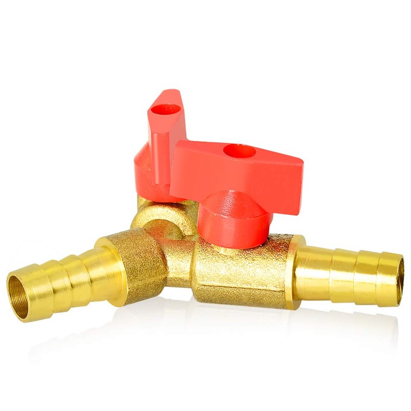 GASHER 2 PCS 3 Way Shut Off Ball Valve, 3/8"