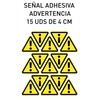 Warning Sign General Warning 15 Pack 4cm Yellow Triangle Stickers