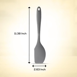 Mrs. Anderson’s Baking Silicone Scraper Spatula, Flexible, Non-Stick, Heat Safe, Grey
