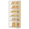 EHAMILY 6 Tiers 6-12 Pairs Foldable Shoe Boxes Large Plastic