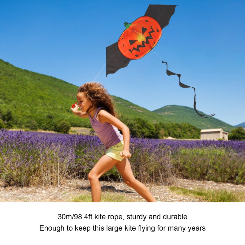 Children Cartoon Devil Pumpkin Kite Super Size 210T Polyester Kite