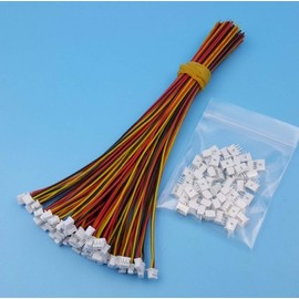 VUNIVERSUM Mr. Stecker Modellbau® Premium 3 Pin 1.25 1.25 mm SH Mini Micro JST Connector with 15 cm 28AWG Cable + Female Loose Pack of 20