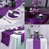 15 Pack Purple Table Runner Sequin Table Runner Sparkly Metallic